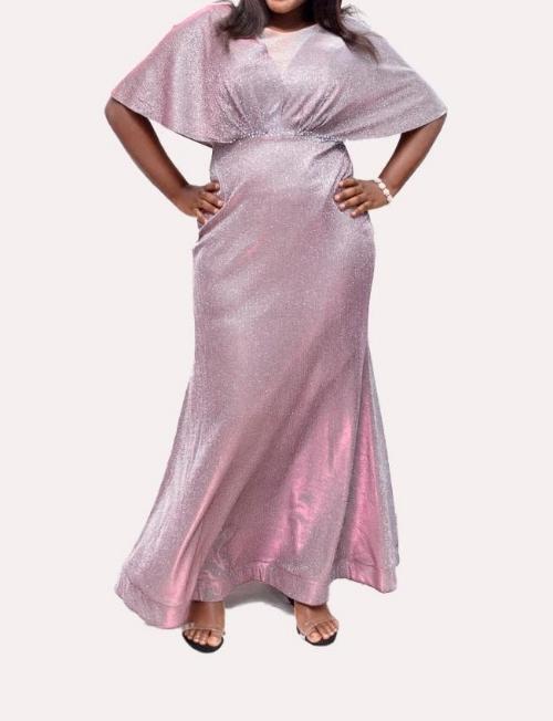 Long Party Dress- Taffy Pink