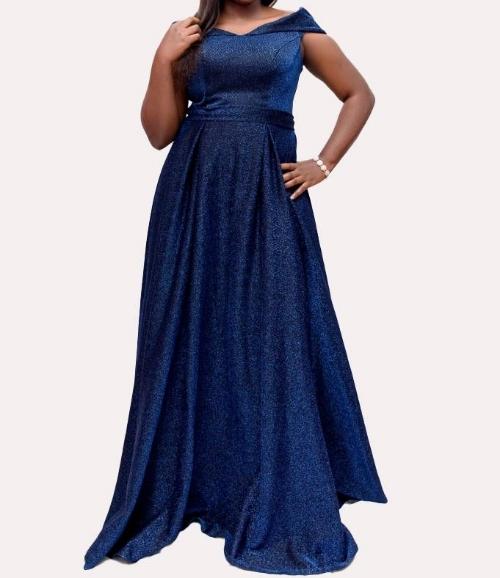 Long Party Dress- Blue