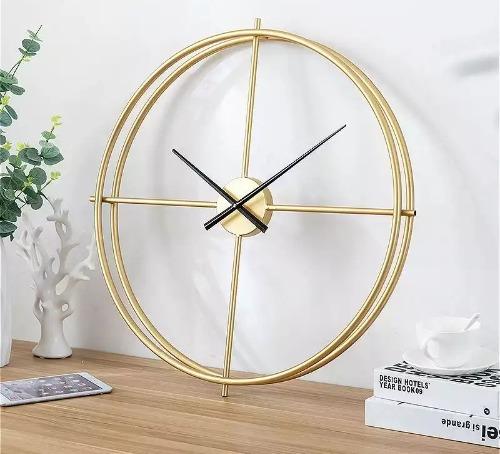 3d Large Retro Metal Wall Clock  Double Layer Antique Iron Frame