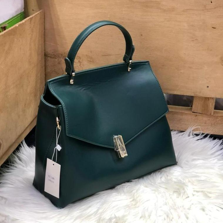 Green Leather Hand Bag
