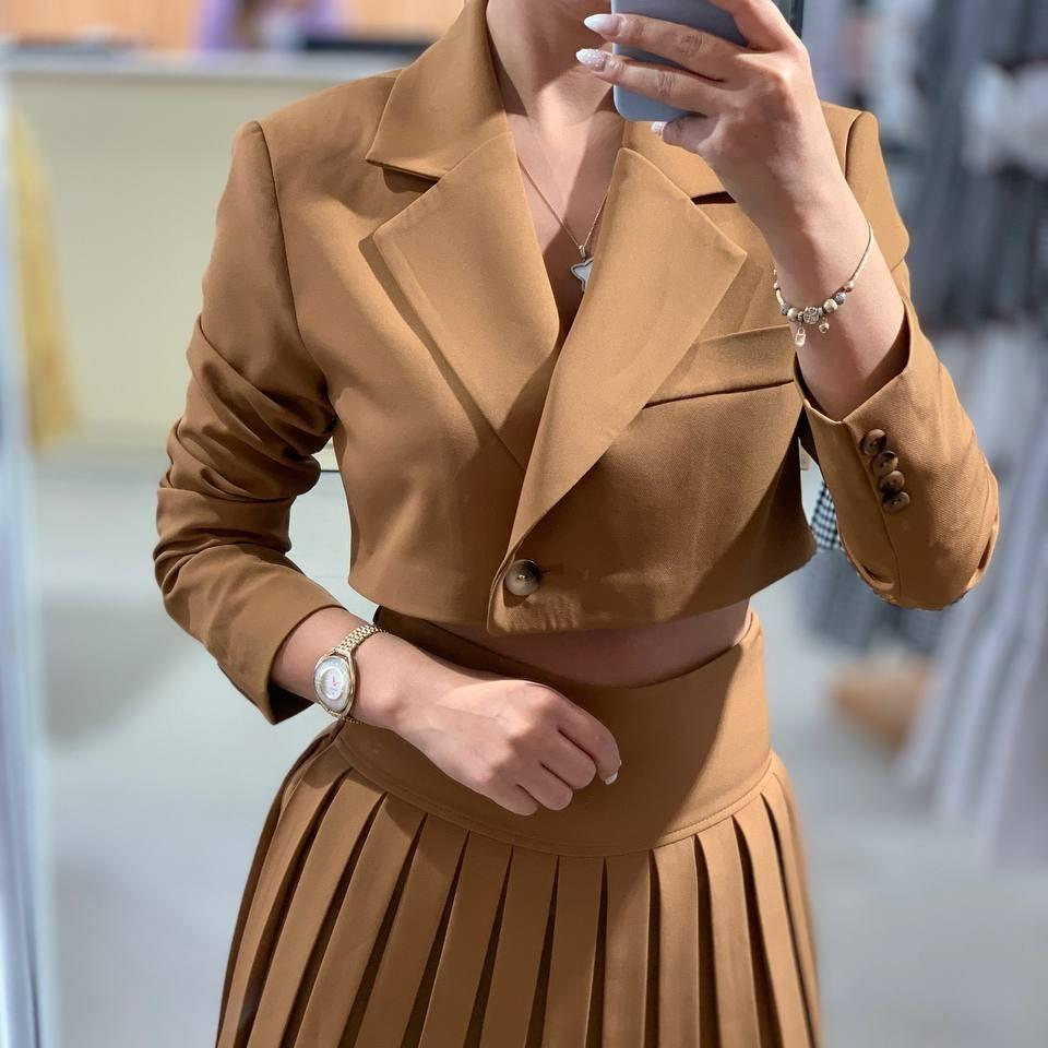  Croc Blazer And  Skirt 