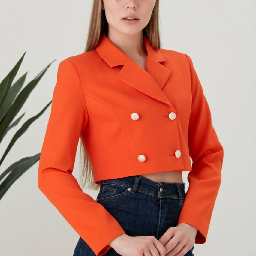 Orange Croc Blazer