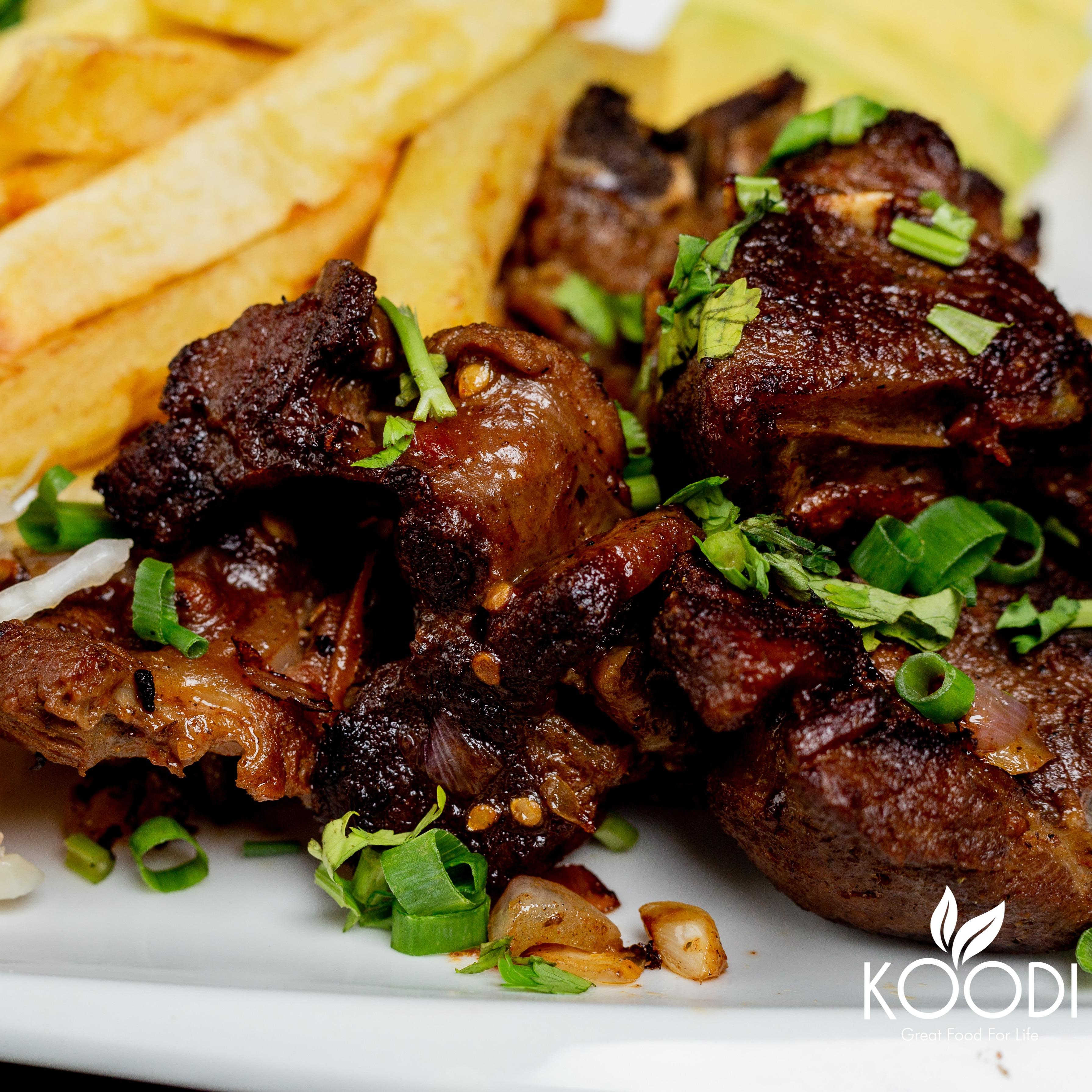 Pan Fried Goat