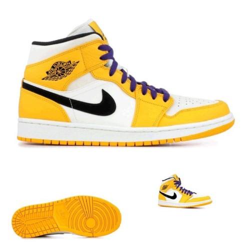 Jordan 1 Mid Se Lakers