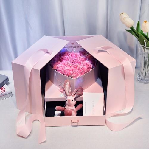 Pink Flower Box with Gift drawer
