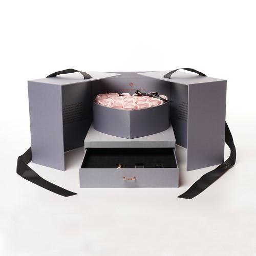 Grey Flower Box with Gift drawer