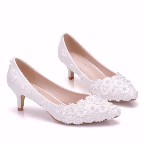 Short Heels Lace Shoes - Sizes: 39-40