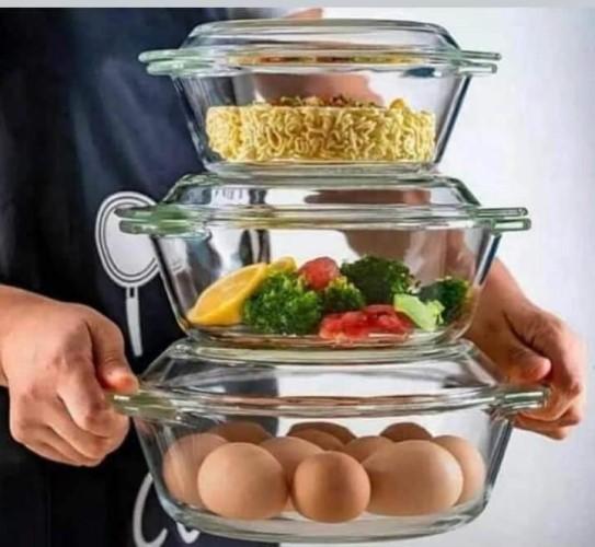 Glass Dishes - 3pc