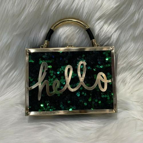 Hello Sequin Clutch 