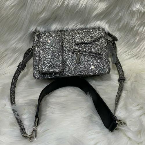 Silver Glitter Cross Bag