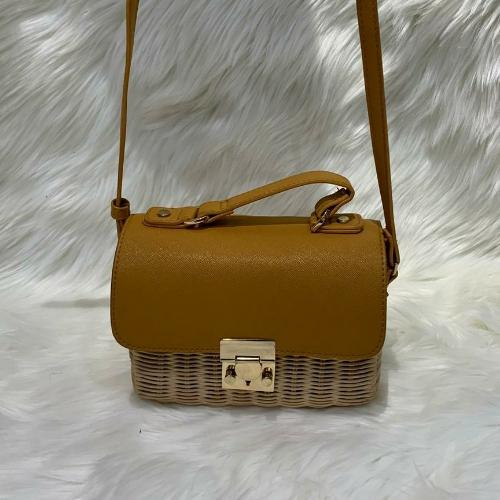 Mustard Basket Cross Bag