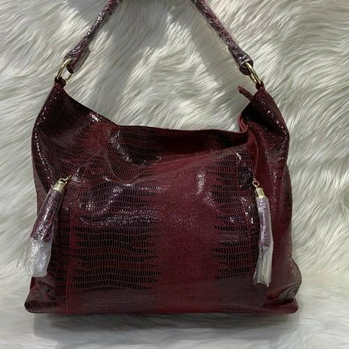 Maroon Shiny Handbag 