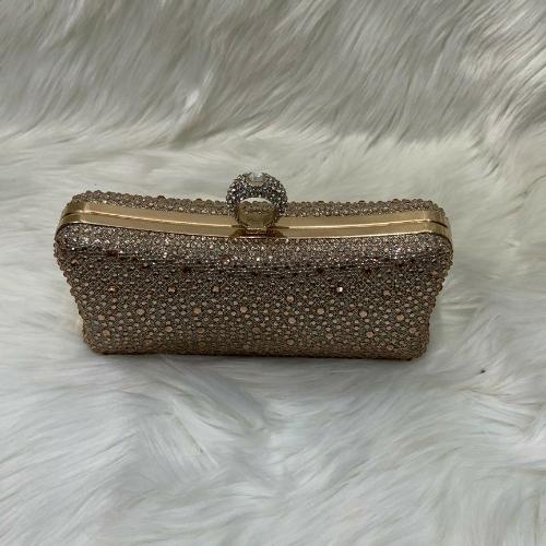Rose Gold Shiny Clutch 