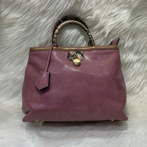 Pink Snake Detail Handbag 