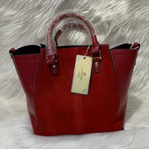 Brick Red Sued Handbag 