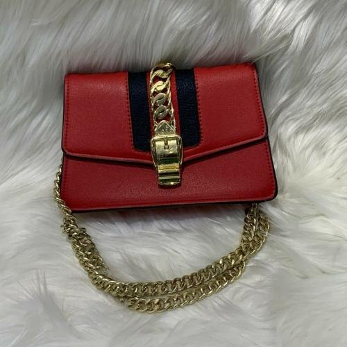 Red Gucci Cross Bag 